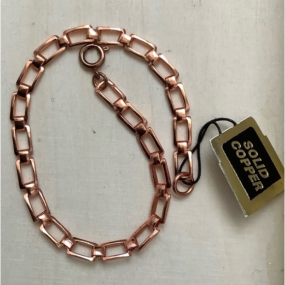 New vintage fancy SOLID COPPER bracelet - Picture 2 of 11